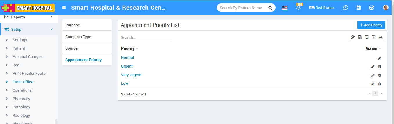 appointment priority list